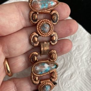 Turquoise and Copper Western Boho inspired Bracelet